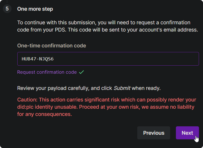 Image of entering a verification code in boat.kelinci.net's PLC applicator